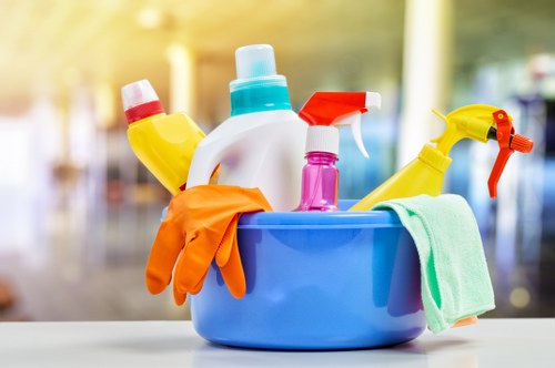 Professional cleaners maintaining a shared workspace in Wandsworth