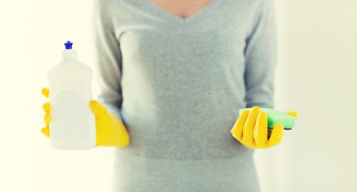 Local oven cleaner removing grease from a built-in oven in Wandsworth