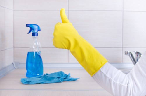 Cleaning newly refurbished rooms in a local Wandsworth home